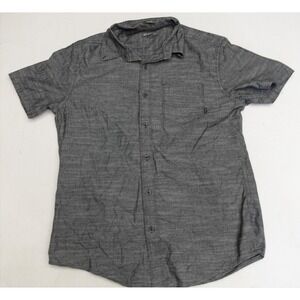 Eddie Bauer Shirt Mens M Gray Short Sleeve Button Up Classic Fit Pocket Casual